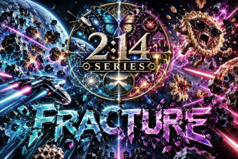 Fracture — 2:14 Series cosmic arcade artwork